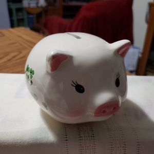 Look at this cute face.. Cute Ceramic Piggy Bank from Ireland.